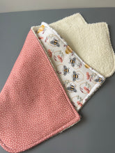 Load image into Gallery viewer, Bees in the Hive Burp Cloth, set of 2