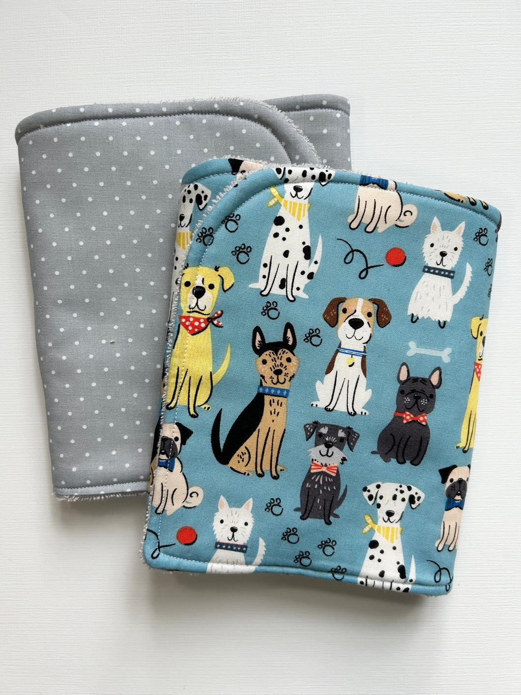 Dapper Dogs Burp Cloth, set of 2