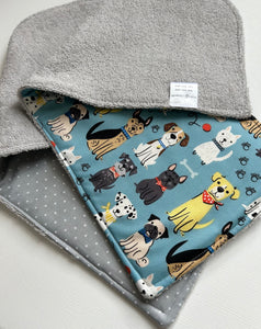 Dapper Dogs Burp Cloth, set of 2