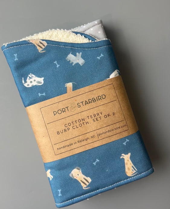 Good Dogs Burp Cloth, set of 2