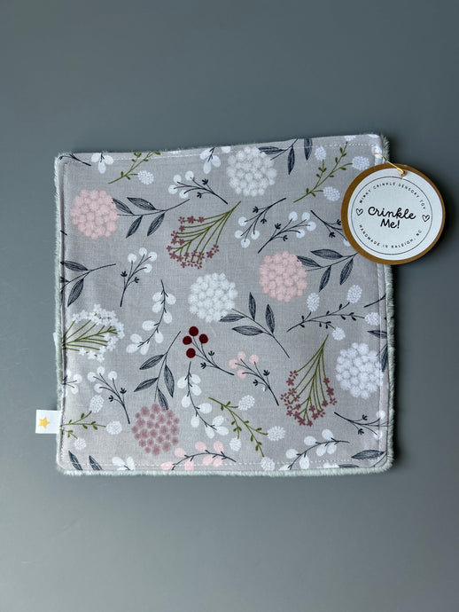 Wildflowers on Grey Crinkle Toy
