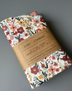 Autumn Fields Burp Cloth, set of 2