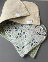 Load image into Gallery viewer, Ferns and Fronds Burp Cloth, set of 2
