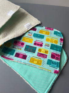 Pump up the Jam Burp Cloth, set of 2