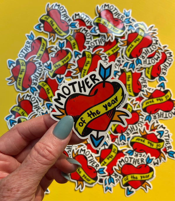 Mother of the Year 2.5 Inch Vinyl Sticker
