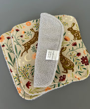 Load image into Gallery viewer, Celestial Rabbit Cotton Flannel Terry Wash Cloths, set of 3