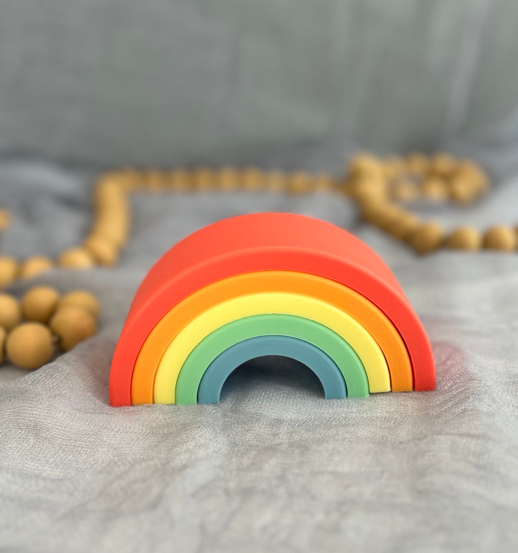 Rainbow Mini Silicone Stacker- Rainbow