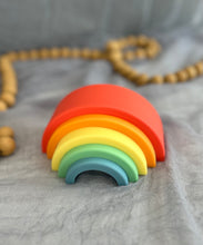 Load image into Gallery viewer, Rainbow Mini Silicone Stacker- Rainbow