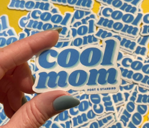 Cool Mom 2.7 Inch Vinyl Sticker
