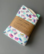 Load image into Gallery viewer, Mix Tape Burp Cloth, set of 2