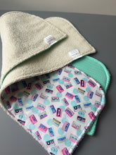 Load image into Gallery viewer, Mix Tape Burp Cloth, set of 2