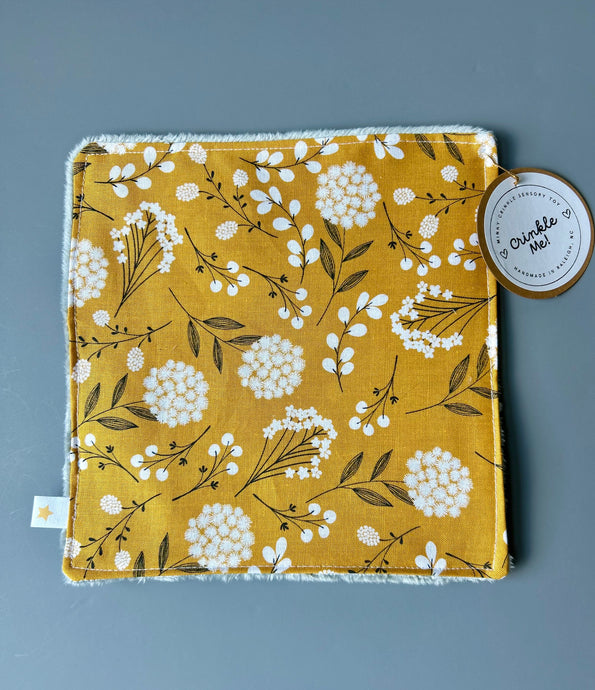 Wildflowers on Yellow Crinkle Toy