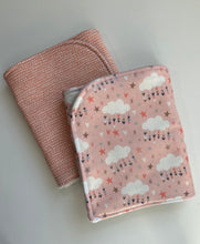 Load image into Gallery viewer, Dreamcatcher in Pink Burp Cloth, set of 2