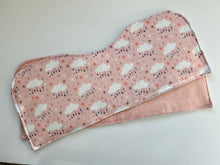 Load image into Gallery viewer, Dreamcatcher in Pink Burp Cloth, set of 2