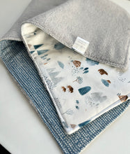 Load image into Gallery viewer, Winter Forest Burp Cloth, set of 2