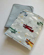 Load image into Gallery viewer, Up, Up and Away Burp Cloth, set of 2